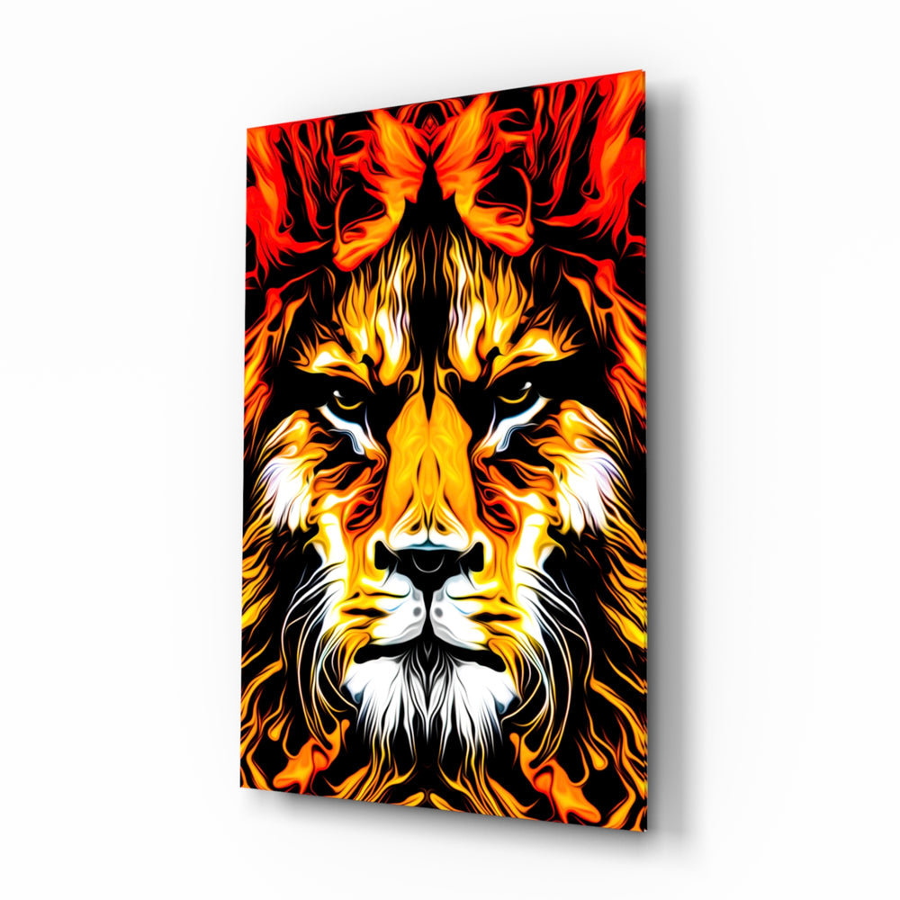 Fire-power panel bringing bold drama to a contemporary lounge