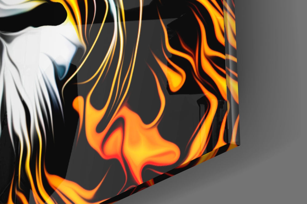 Lion panel catching low light to reveal its dramatic saturation