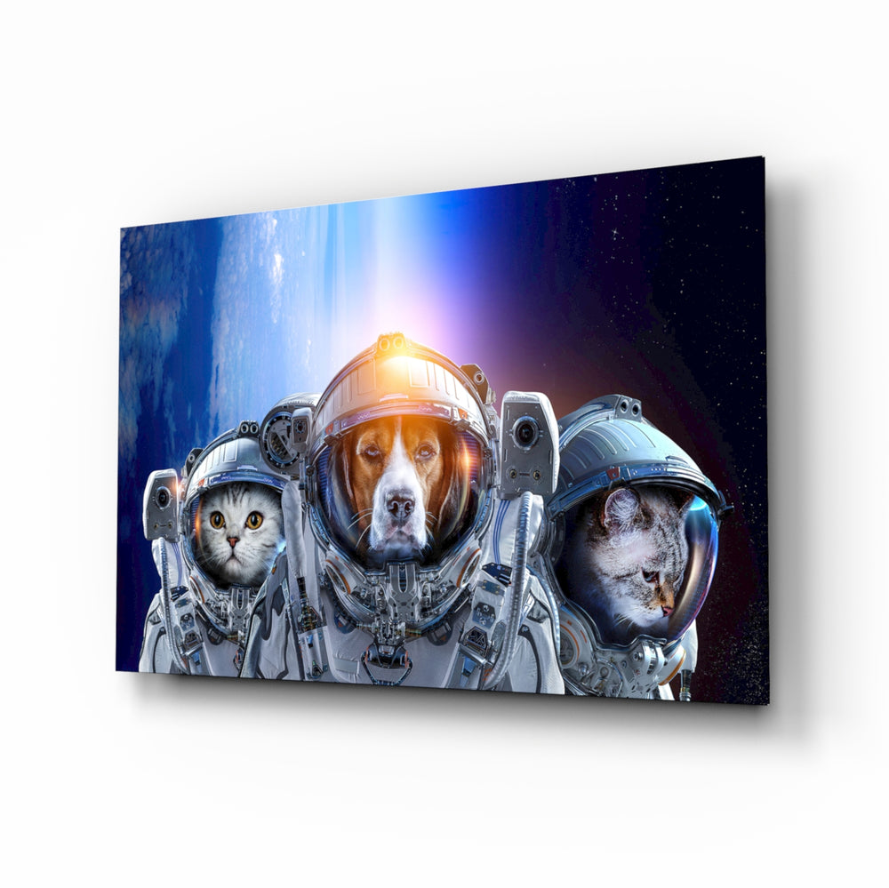 Playful-cosmic panel bringing playful wonder to a contemporary lounge