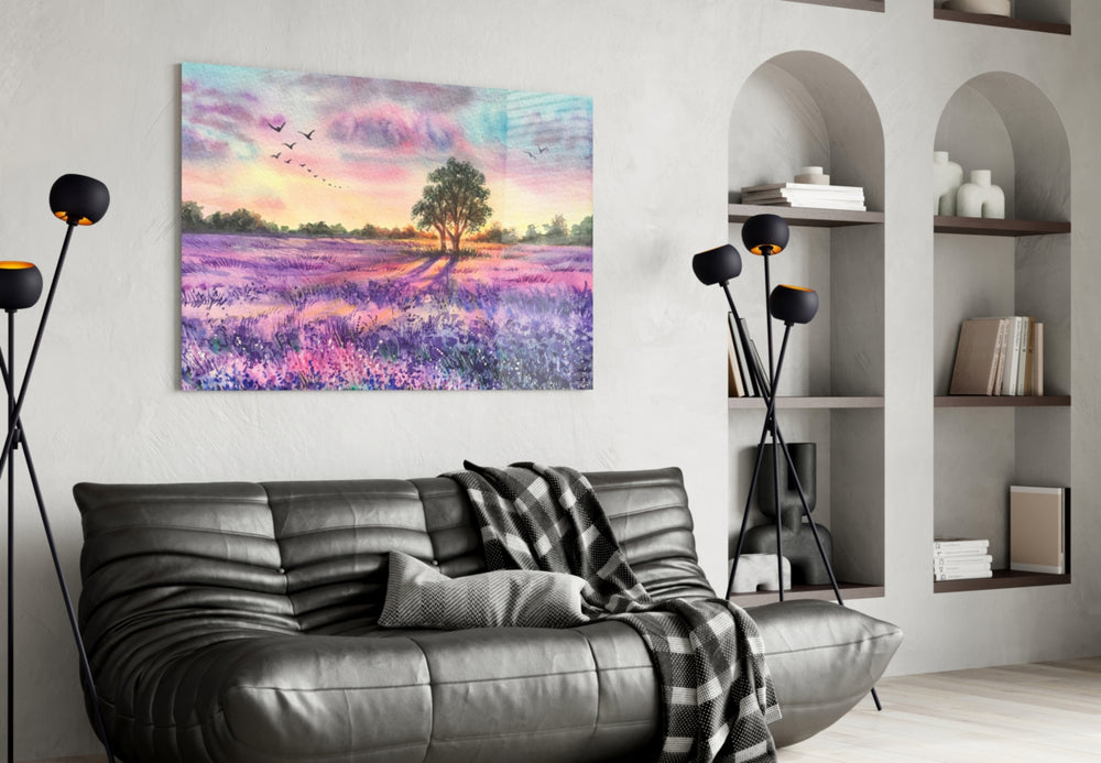 Tranquility panel adding editorial calm to a hallway