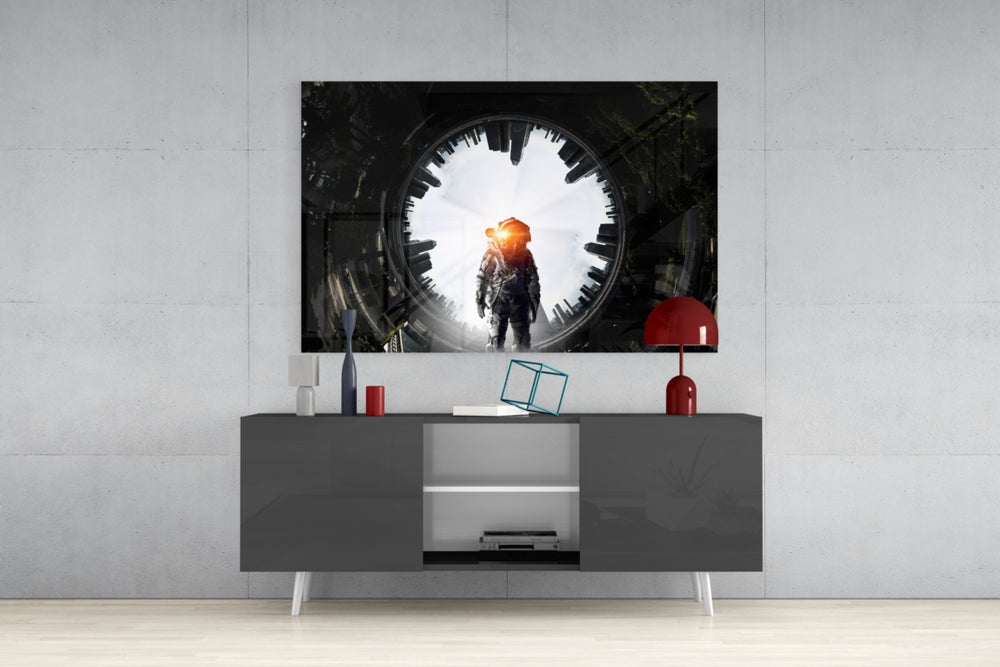 Astronaut Glass Wall Art.