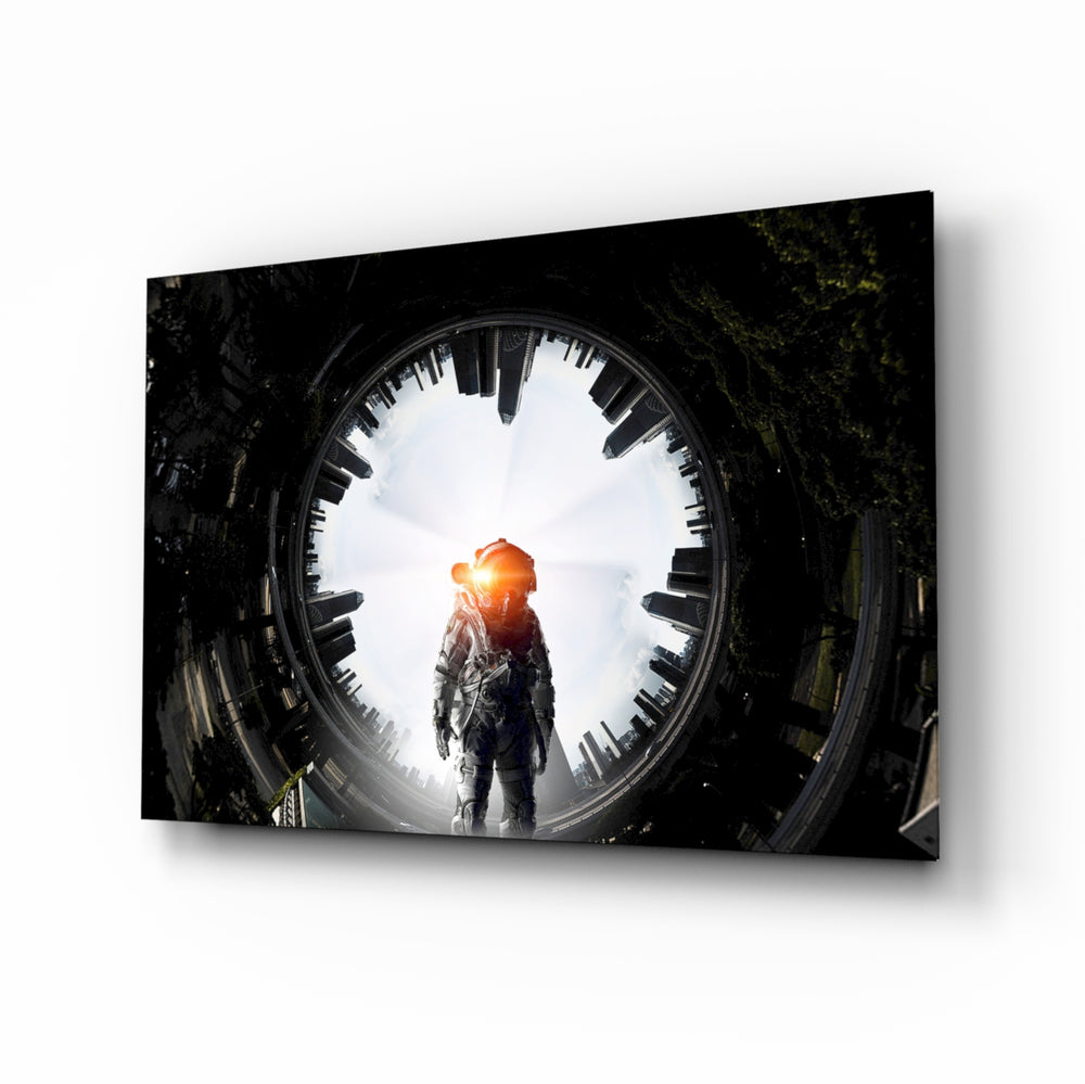 Cinematic-sci-fi panel bringing epic drama to a contemporary lounge