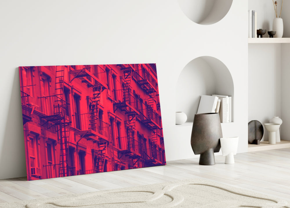 Windows glass wall art styled above a sofa in a living room