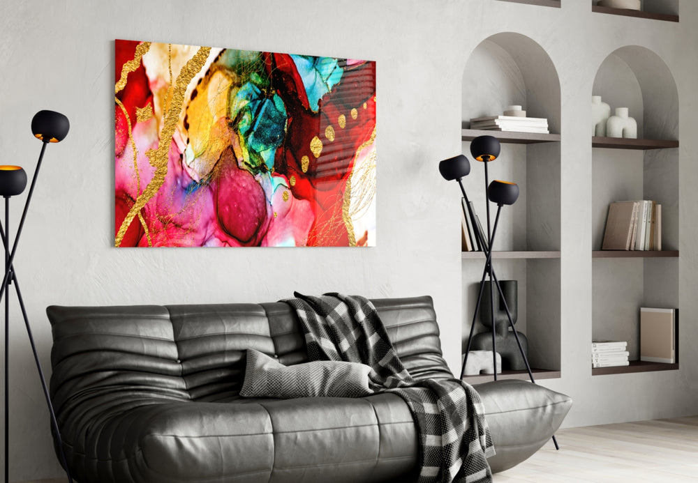 Colors panel adding editorial mood to a dining room