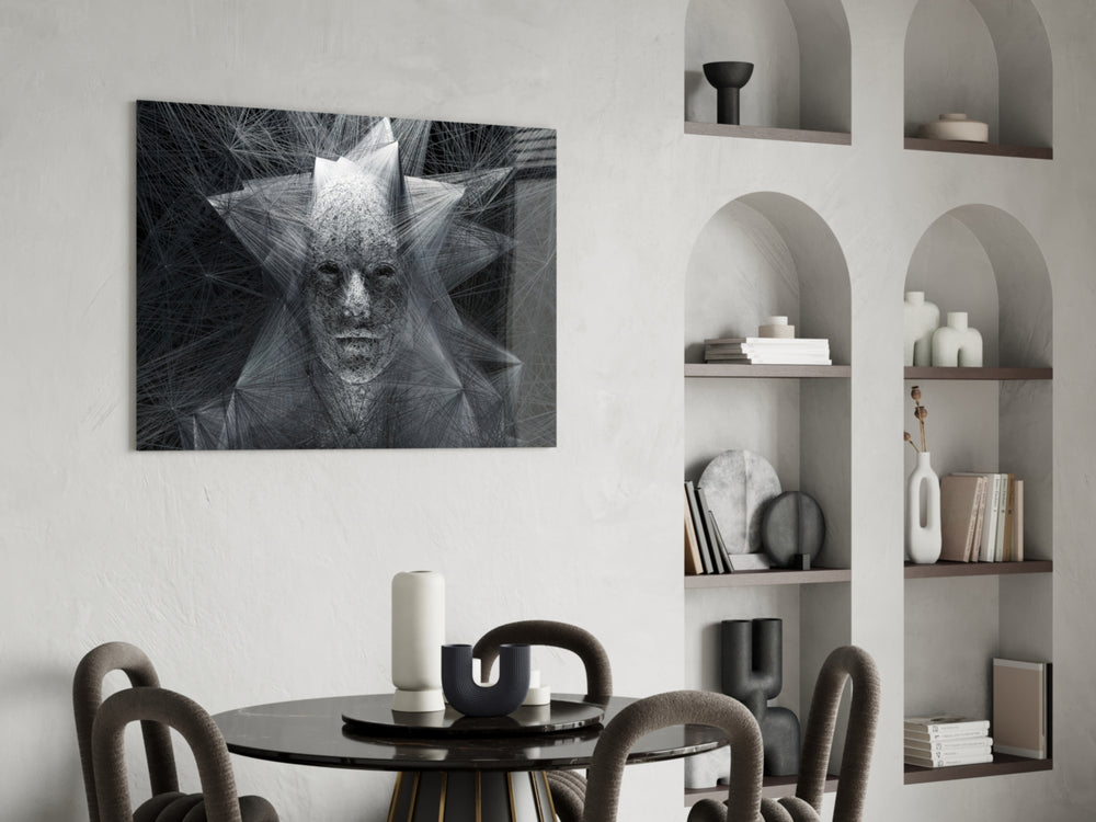 Self glass print enhancing a study with cinematic drama