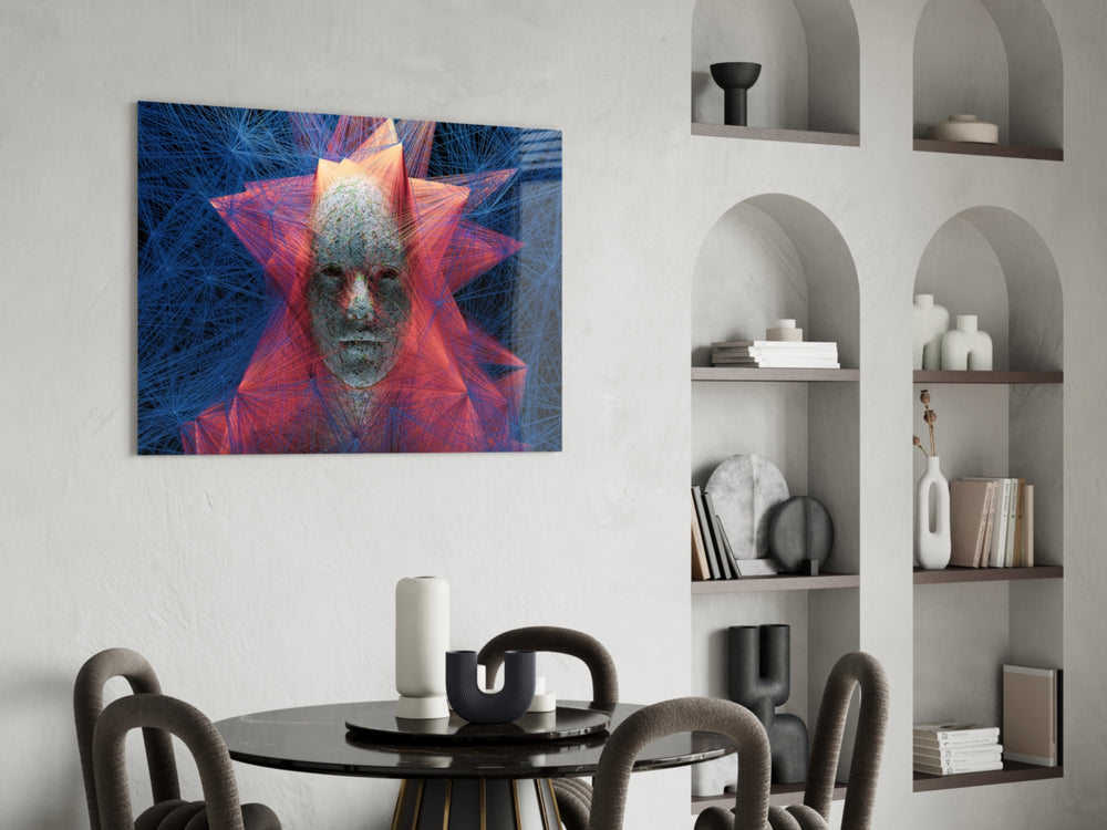 Self glass print enhancing a study with cinematic drama
