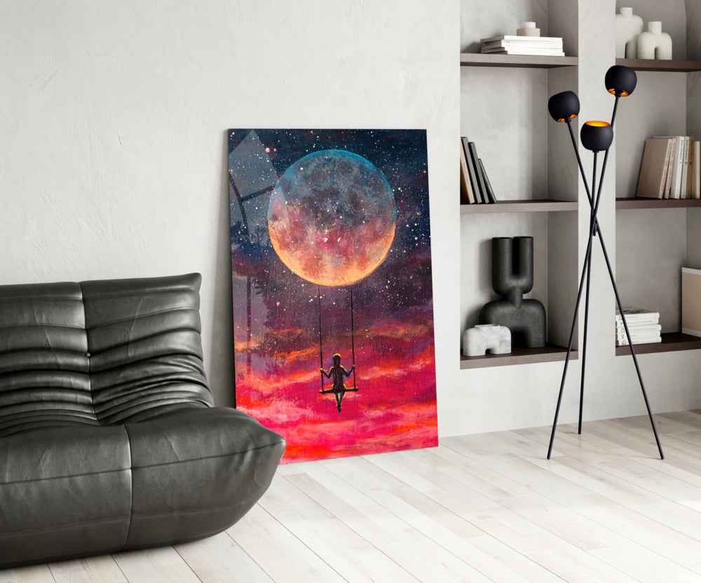 Freedom glass print enhancing a hallway with cinematic mood
