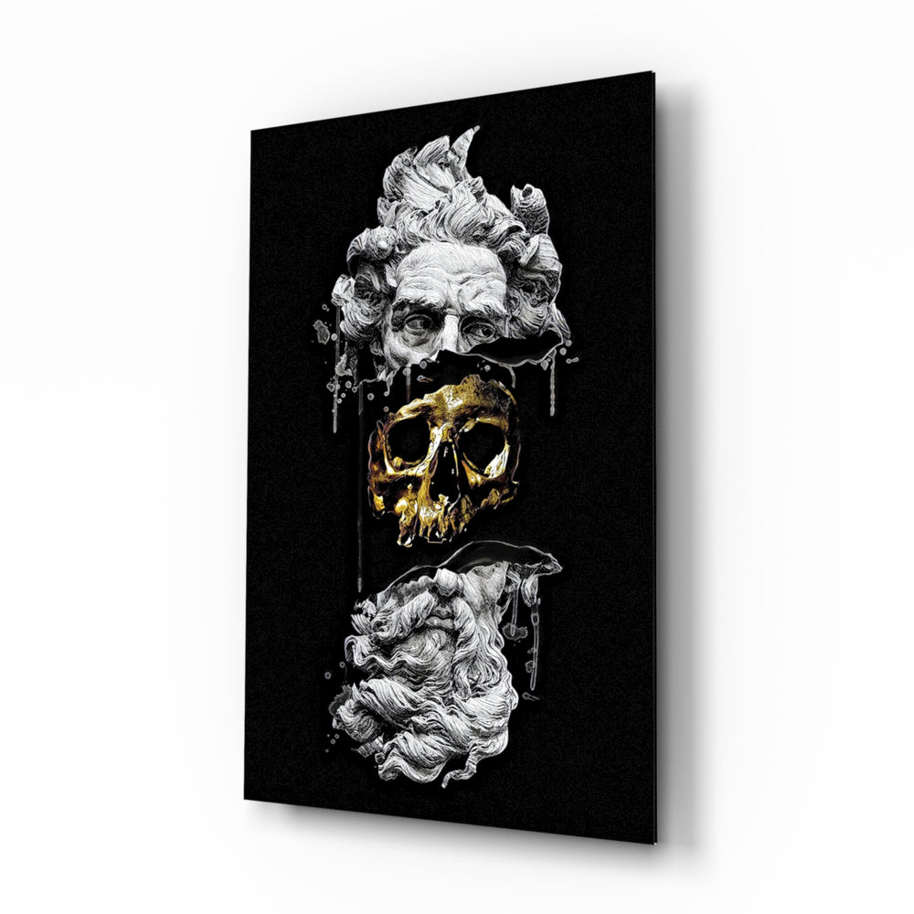 Baroque-noir panel bringing bold drama to a contemporary lounge