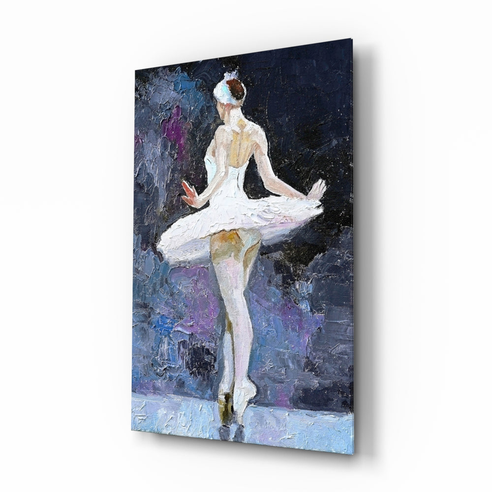 Classical-impressionist panel bringing elegant warmth to a contemporary lounge