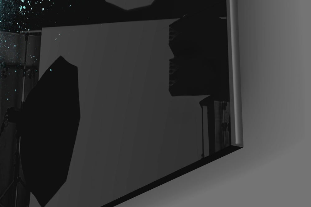 Luminious Parrot panel catching low light to reveal its electric saturation
