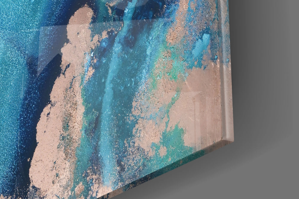 Abstraction panel catching window light to reveal its luminous saturation