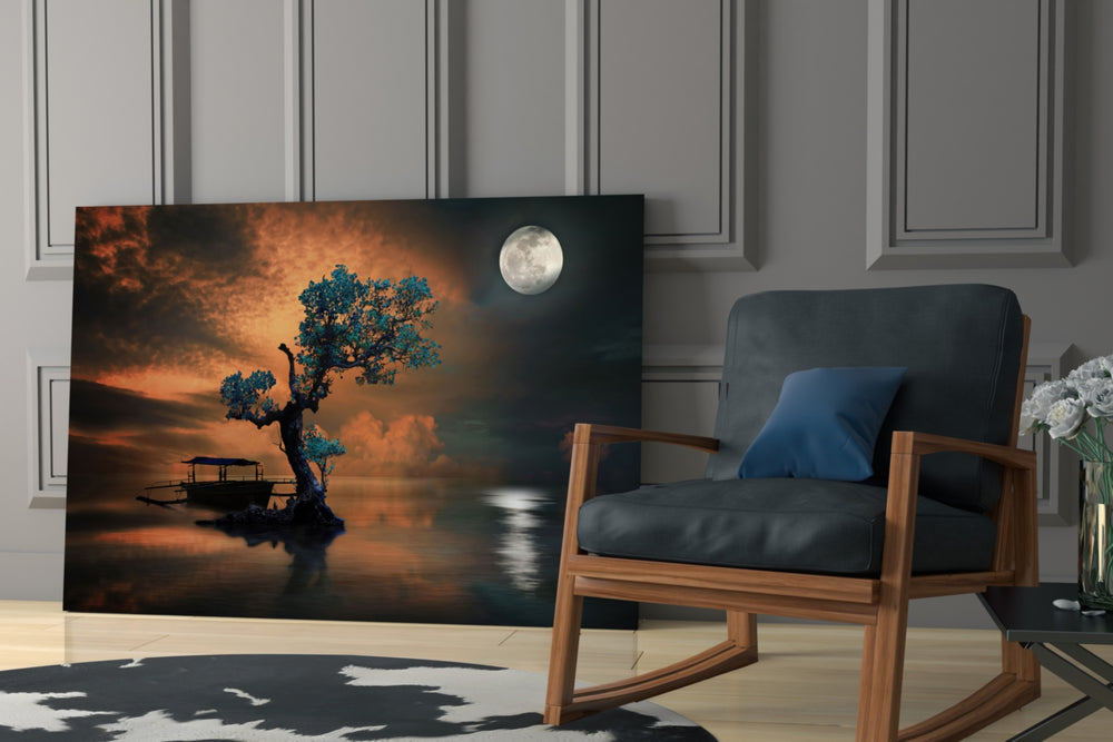 Night of the Tree artwork anchoring a wall with dreamy fantasy palette