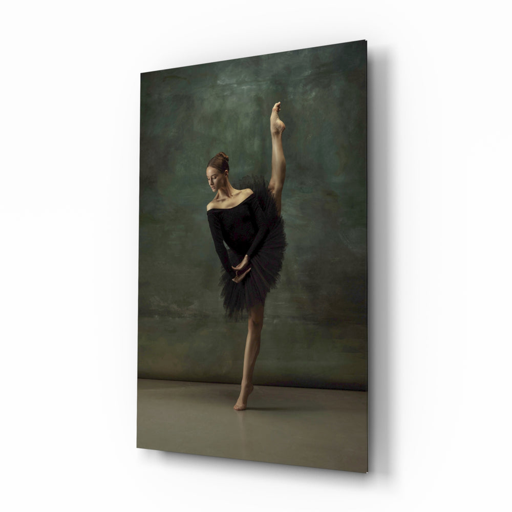 Noir-classical panel bringing elegant drama to a contemporary study