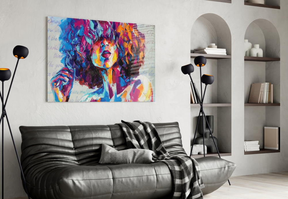 Bohemian panel adding editorial mood to a bedroom