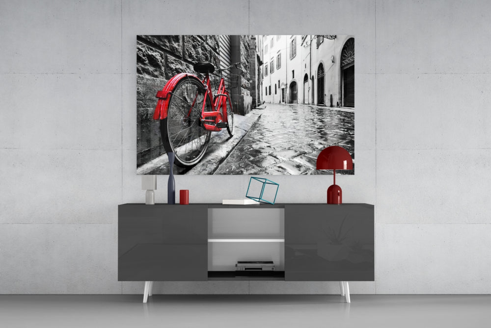 Street and Bicycle panel catching window light to reveal its cinematic contrast
