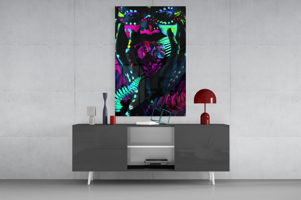 Neon Glances panel catching ambient LED to reveal its UV saturation