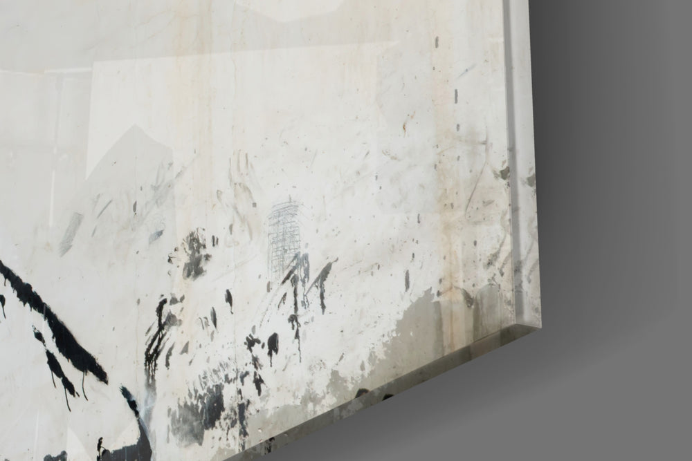Transverse War artwork anchoring a wall with bold conscience-driven palette