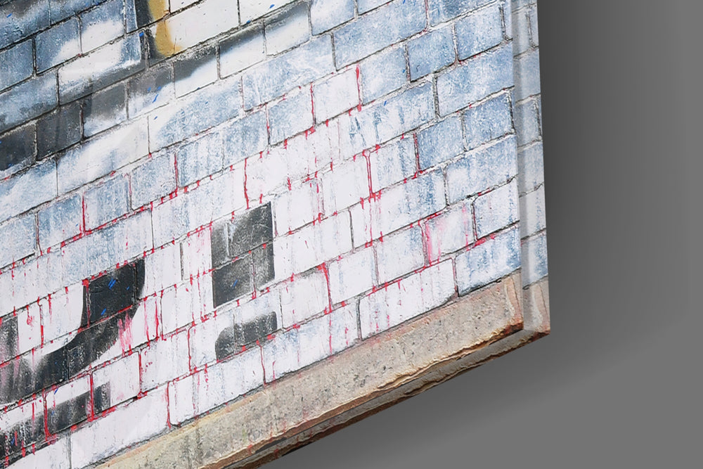 Bear's Resistance artwork anchoring a wall with bold conscience-driven palette