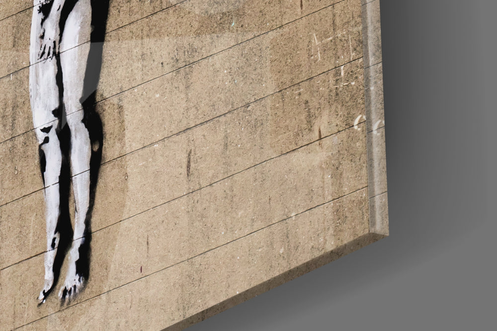 Deception artwork anchoring a wall with witty urban palette