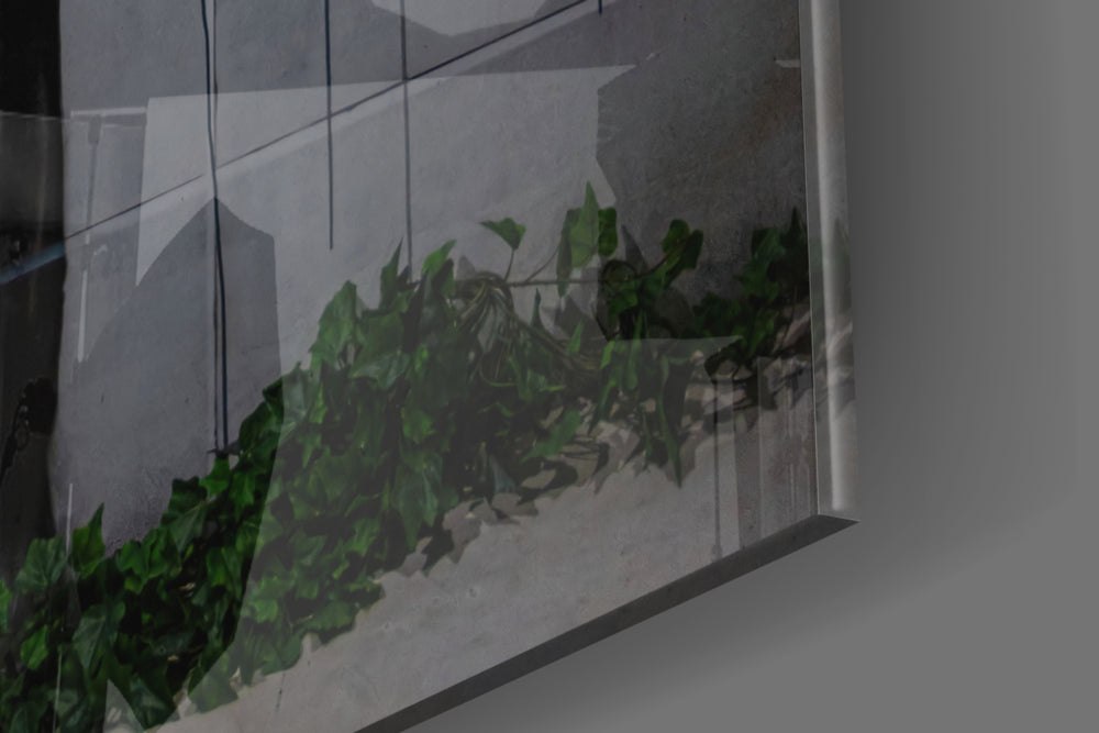 Escape from the Rain artwork anchoring a wall with moody narrative palette