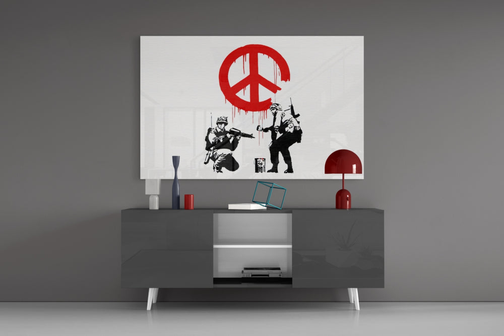 War for Peace panel catching daylight to reveal its protest tension