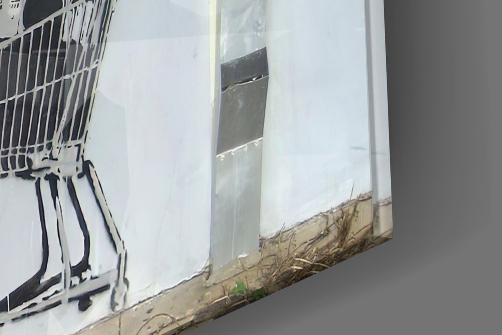 Soldier artwork anchoring a wall with bold conscience-driven palette