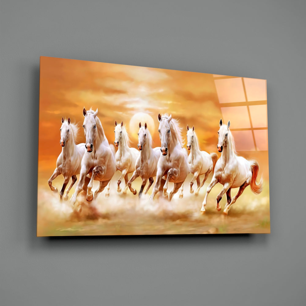 Epic-painterly panel bringing prosperity warmth to a contemporary dining room