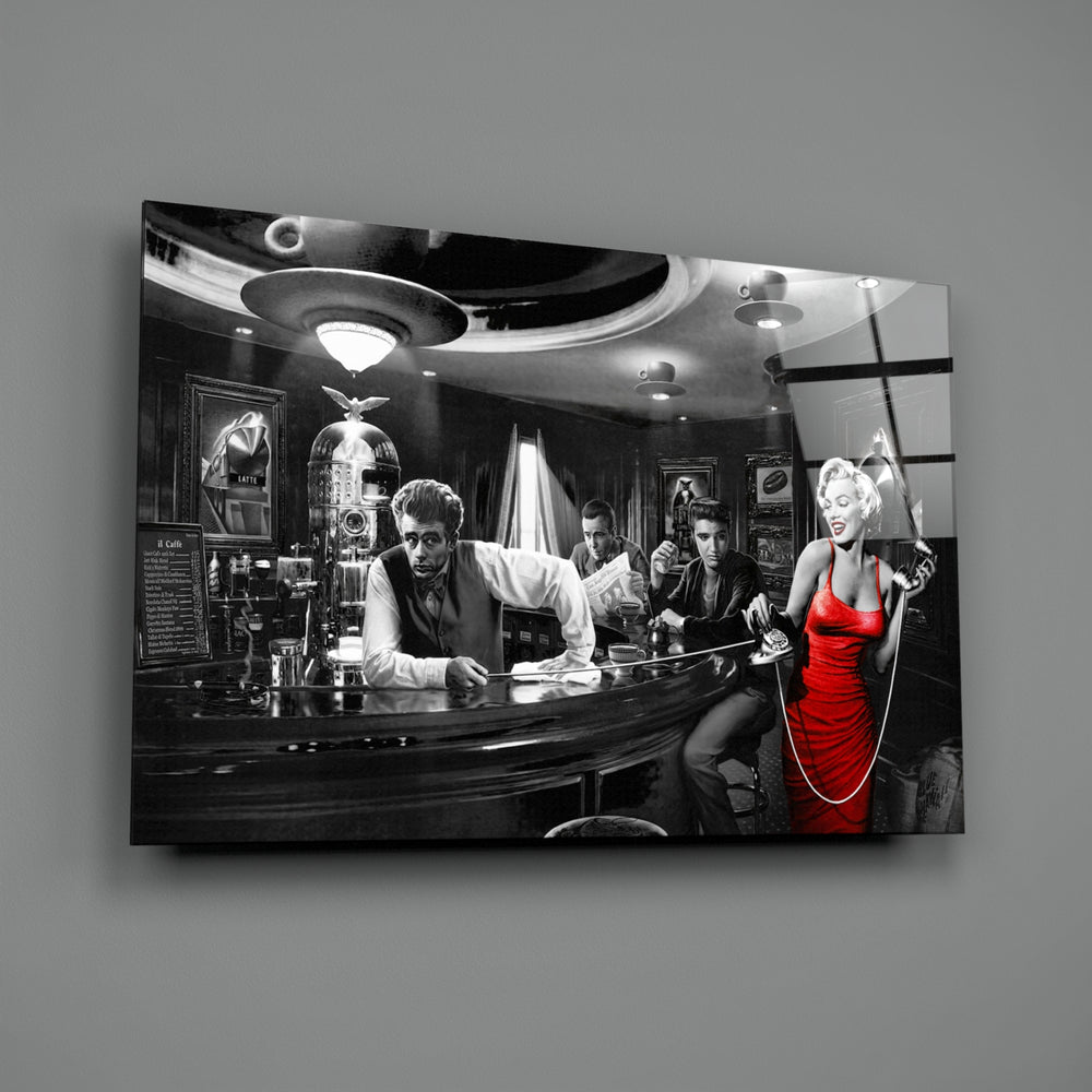 Classic-Hollywood panel bringing noir glamour to a contemporary man cave