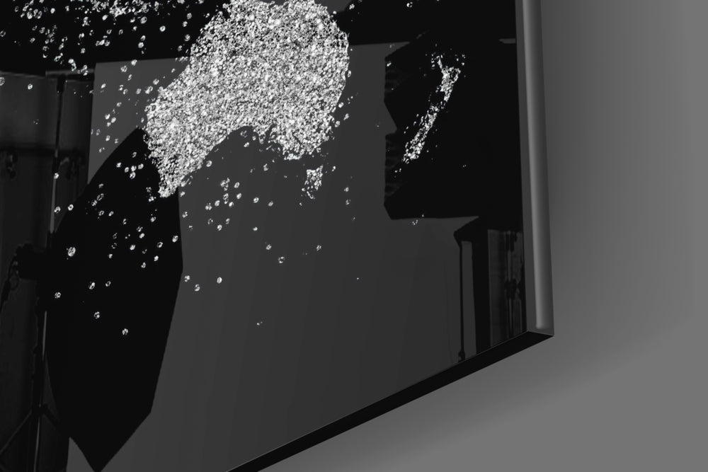 World Map artwork anchoring a wall with dark sophisticated palette