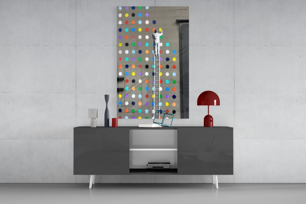 Dots panel catching daylight to reveal its playful gravity