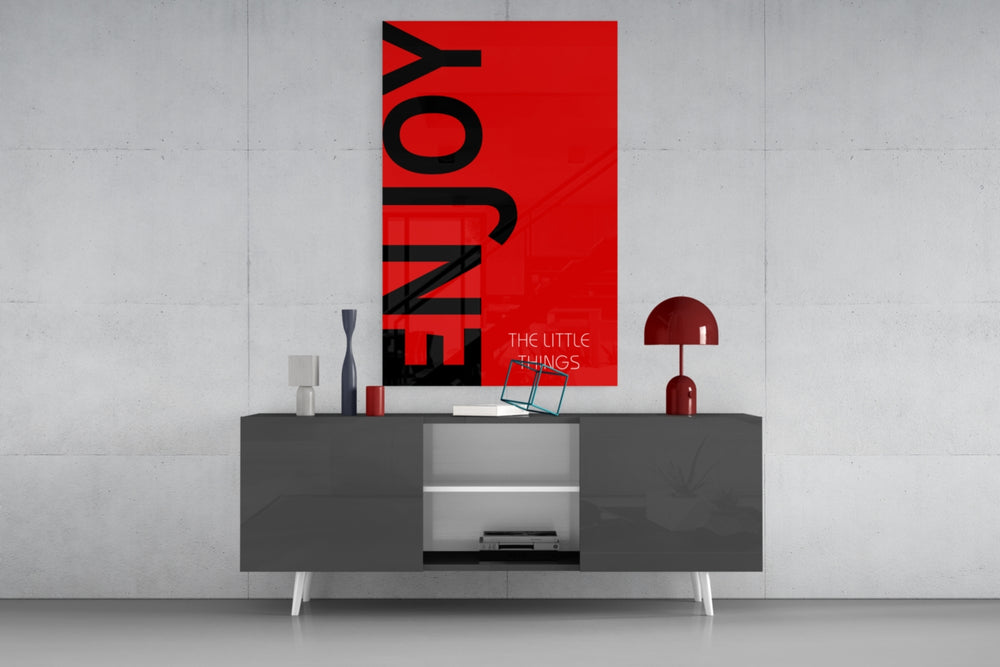 Enjoy The Little Things panel catching daylight to reveal its bold contrast