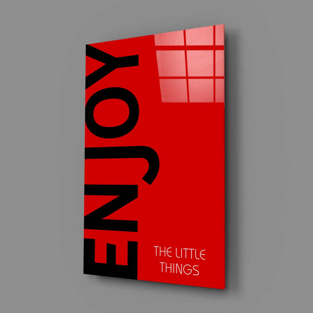 Minimalist-typography panel bringing bold contrast to a contemporary office