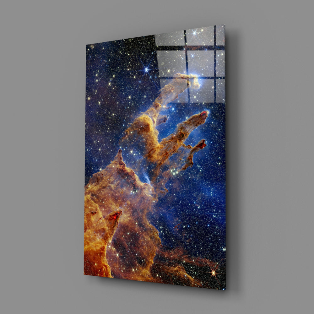 Cosmic panel bringing astronomic depth to a contemporary lounge