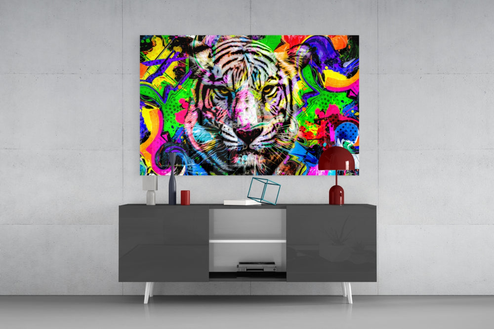 Eye of the Tiger panel catching screen glow to reveal its electric saturation