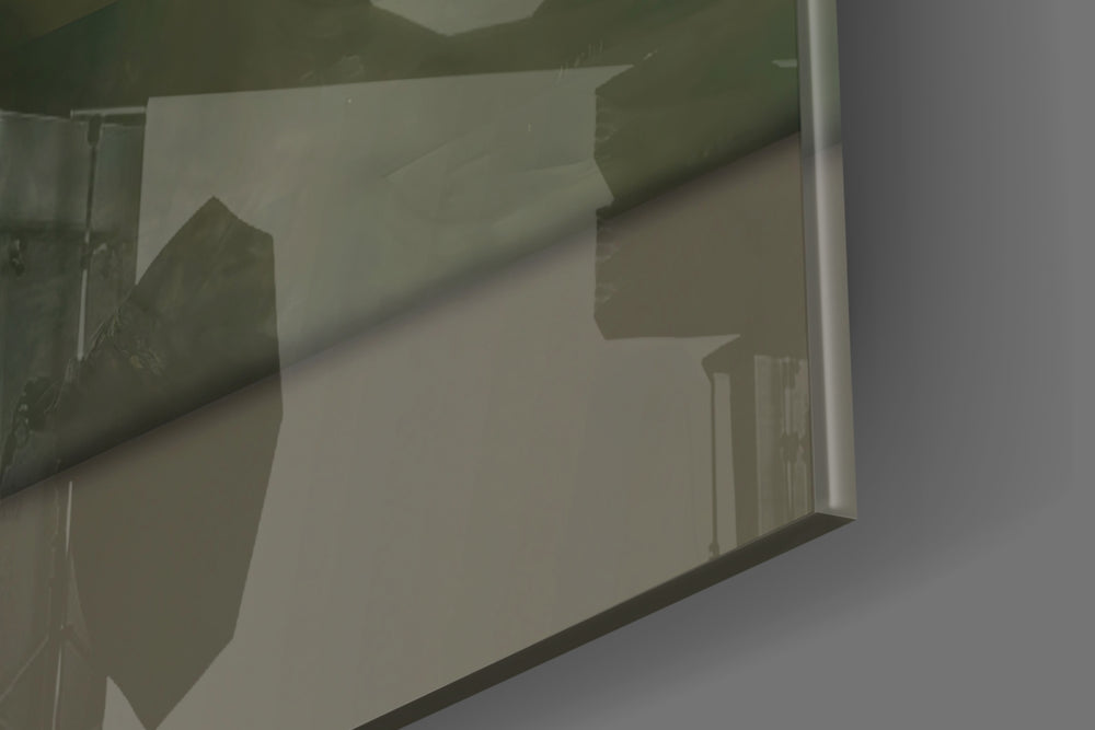 Fencing panel catching ambient light to reveal its dramatic gravity