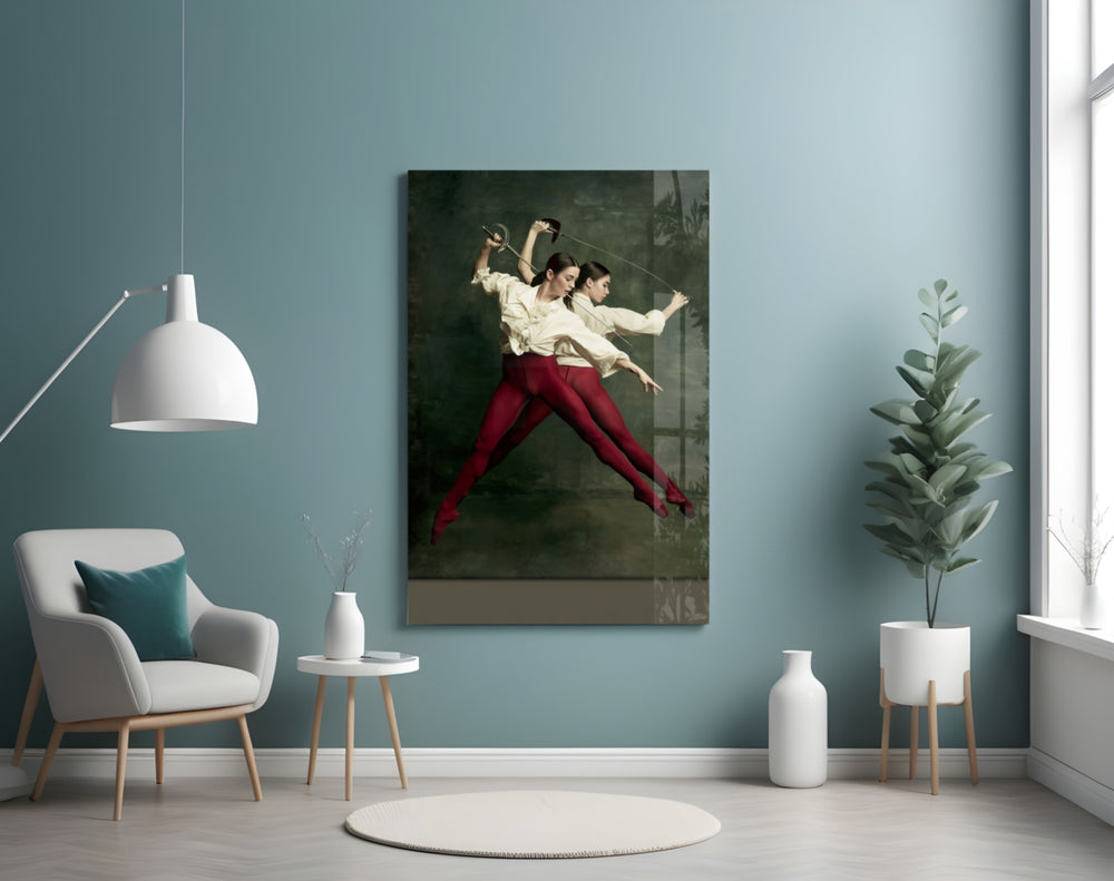 Fencing panel adding editorial mood to a living room