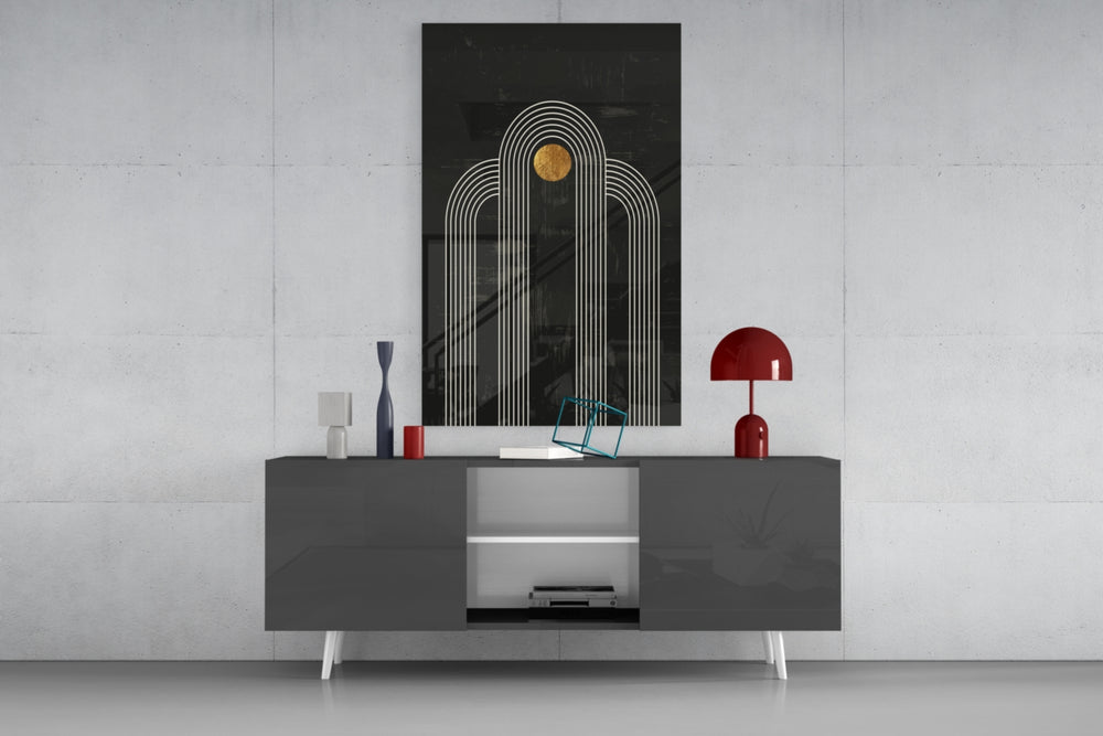 The Dot and Lines panel catching low light to reveal its luxe minimalism