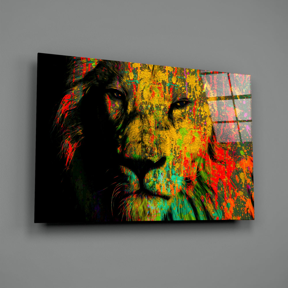 Pop-grunge panel bringing dramatic gravity to a contemporary man cave