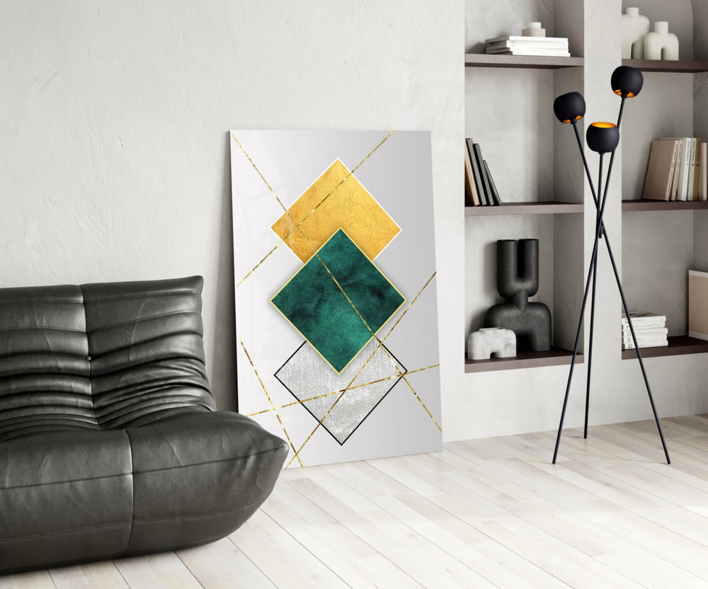 Squares panel adding editorial calm to an office