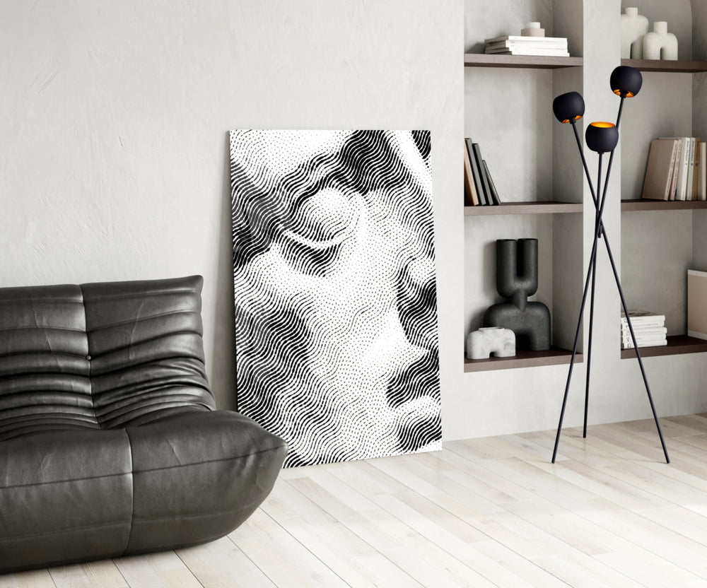 Shocked panel adding editorial mood to a living room