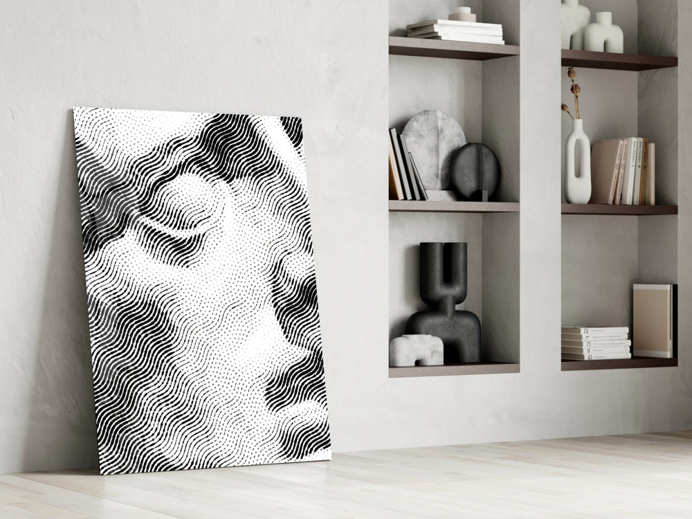 Shocked glass print enhancing a hallway with cinematic gravity