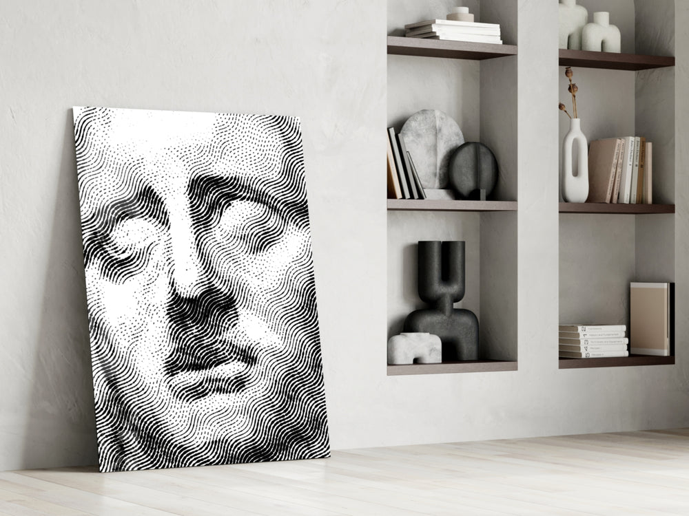 Sadness glass print enhancing a hallway with cinematic gravity