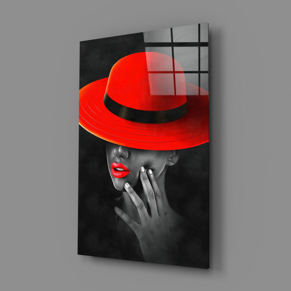 Selective-color panel bringing noir gravity to a contemporary bedroom