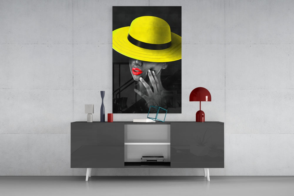 Yellow Hat panel catching low light to reveal its sunny noir glow
