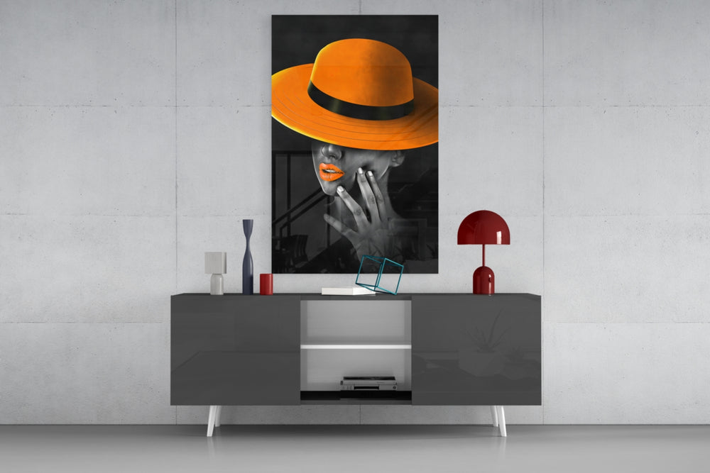 Orange Hat panel catching low light to reveal its warm noir glow