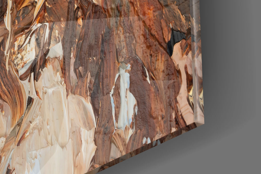 Woman artwork anchoring a wall with warm painterly palette