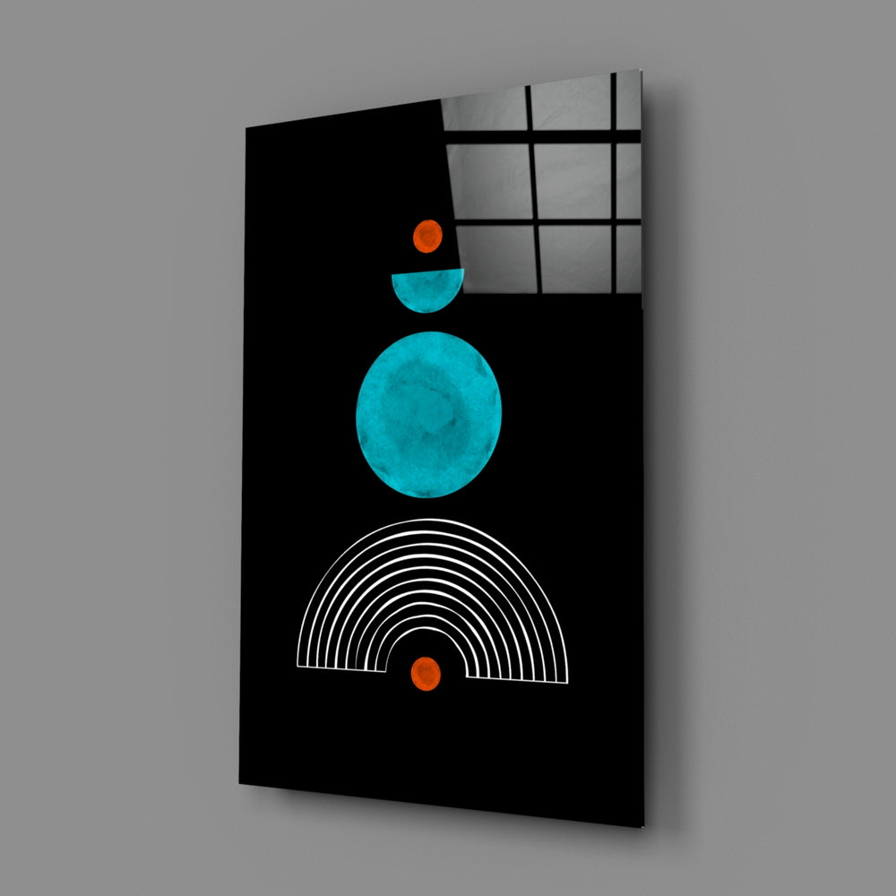 Mid-century-minimalist panel bringing earthy gravity to a contemporary dining room