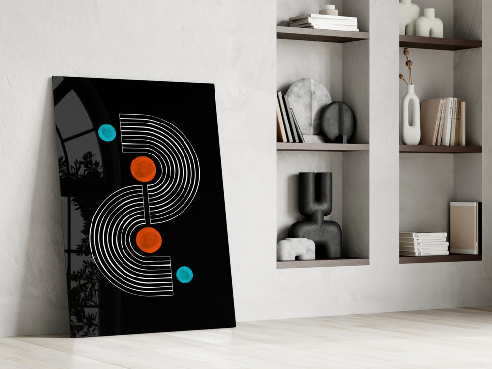 Pattern glass print enhancing a living room with cinematic gravity
