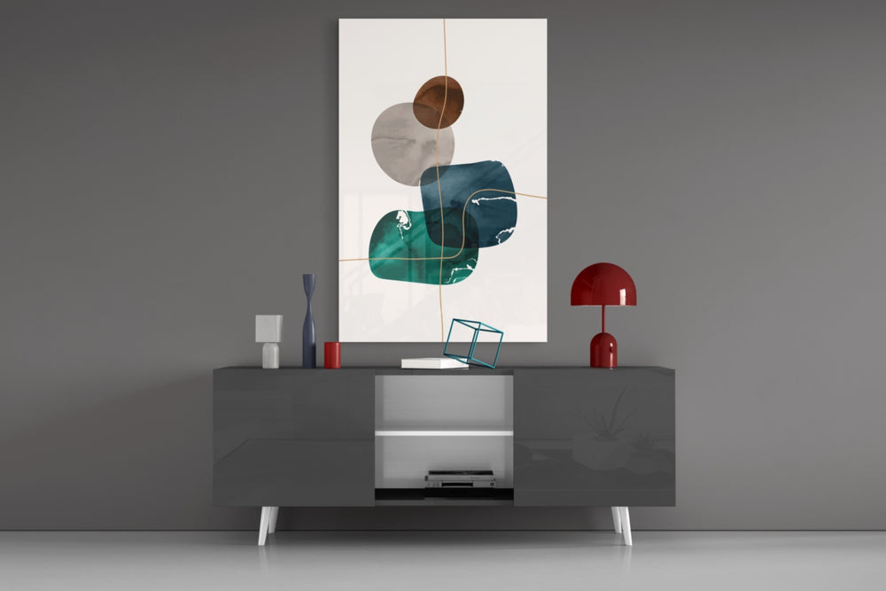 Dance of Earth Colors panel catching window light to reveal its serene calm