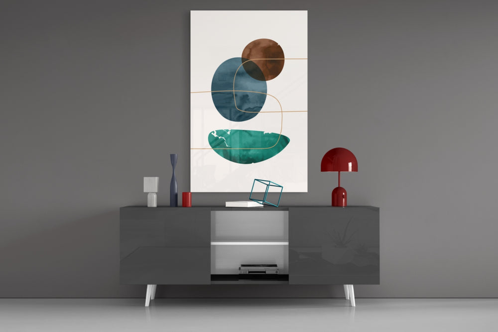 Dance of Earth Colors panel catching window light to reveal its serene calm